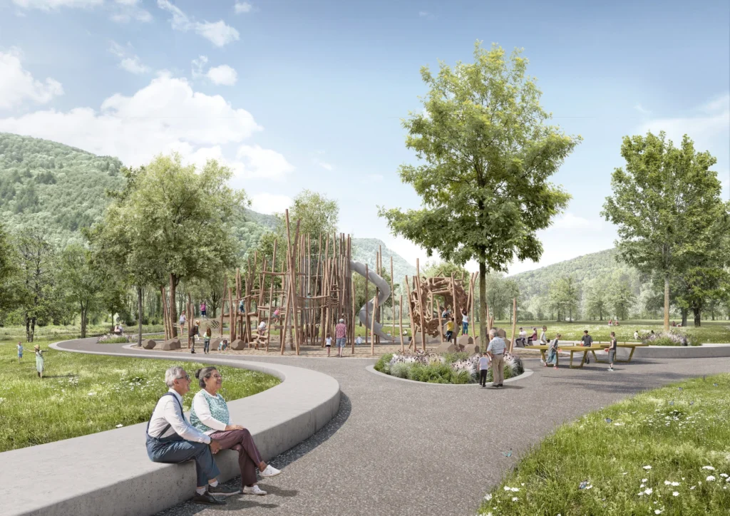 Zukünftiger Kinderspielplatz im Bereich Ermswiesen